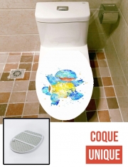 Housse de toilette - Décoration abattant wc Carapuce Watercolor