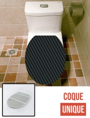 Housse de toilette - Décoration abattant wc Carbone noir