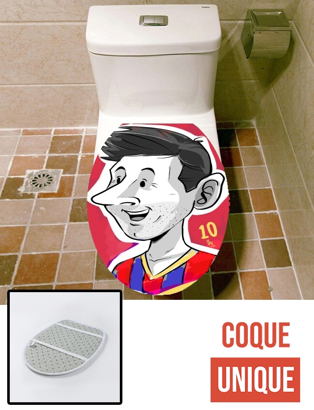 Housse de toilette - Décoration abattant wc cartoonmessi
