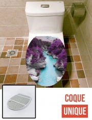 Housse de toilette - Décoration abattant wc Cascade
