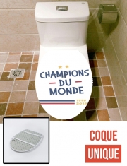 Housse de toilette - Décoration abattant wc Champion du monde 2018 Supporter France