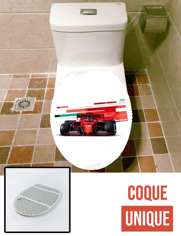 Housse de toilette - Décoration abattant wc Charles leclerc Ferrari