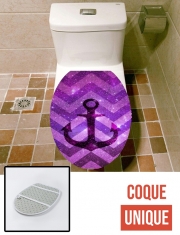 Housse de toilette - Décoration abattant wc Ancre perdu dans l'espace Violet
