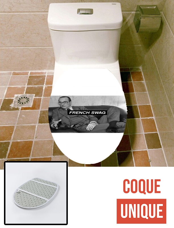 Housse de toilette - Décoration abattant wc Chirac French Swag