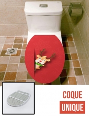 Housse de toilette - Décoration abattant wc Rennes de noel