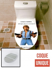 Housse de toilette - Décoration abattant wc Chuck Norris Against Covid