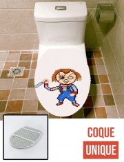 Housse de toilette - Décoration abattant wc Chucky Pixel Art
