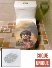 Housse de toilette - Décoration abattant wc Cinema Rambo