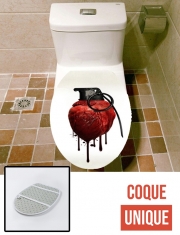 Housse de toilette - Décoration abattant wc Coeur Explosif