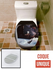 Housse de toilette - Décoration abattant wc Collage - Man and the  Whale