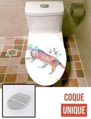 Housse de toilette - Décoration abattant wc Color Beast
