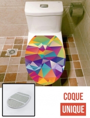 Housse de toilette - Décoration abattant wc Colorful (diamond)