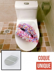 Housse de toilette - Décoration abattant wc Lèvres Colorées