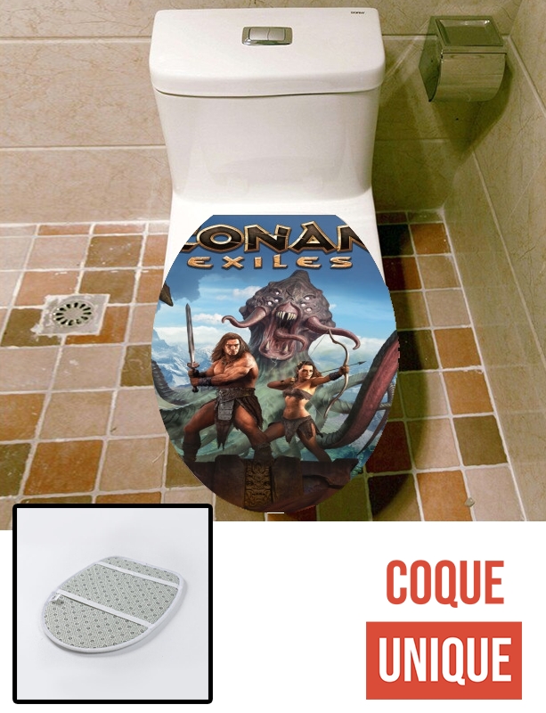 Housse de toilette - Décoration abattant wc Conan Exiles