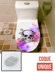 Housse de toilette - Décoration abattant wc Color skull