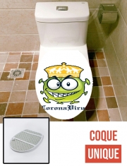 Housse de toilette - Décoration abattant wc Corona Virus