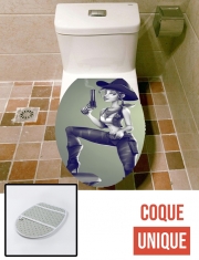 Housse de toilette - Décoration abattant wc Cowgirl