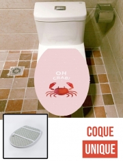 Housse de toilette - Décoration abattant wc Crabe Pinky