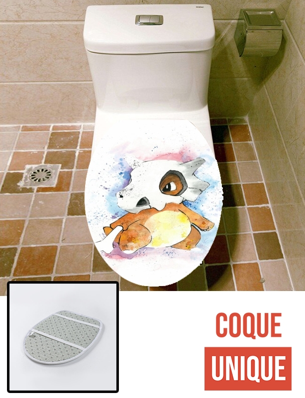 Housse de toilette - Décoration abattant wc Osselait - Cubone Watercolor