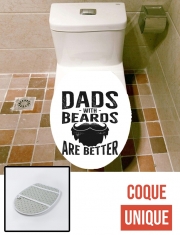Housse de toilette - Décoration abattant wc Les papas avec une barbe sont les meilleurs