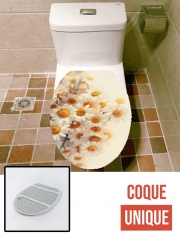 Housse de toilette - Décoration abattant wc daisies