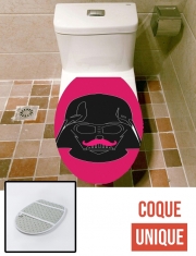 Housse de toilette - Décoration abattant wc Dark Moustache