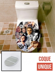 Housse de toilette - Décoration abattant wc Dicaprio Fan Art Collage