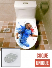 Housse de toilette - Décoration abattant wc Dimitri Payet Peinture Fan Art France Team 