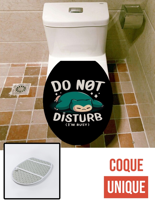 Housse de toilette - Décoration abattant wc Do not disturb im busy