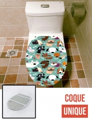 Housse de toilette - Décoration abattant wc Dogs