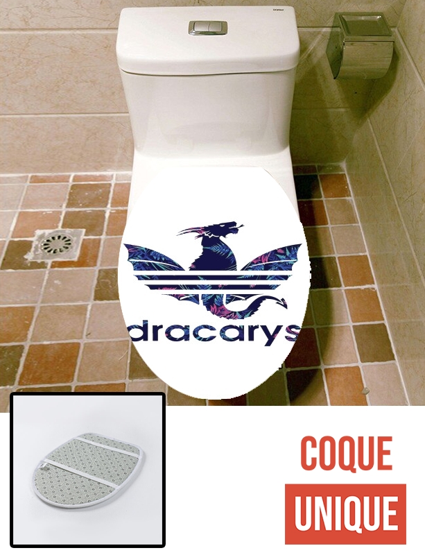 Housse de toilette - Décoration abattant wc Dracarys Floral Blue