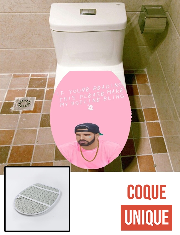 Housse de toilette - Décoration abattant wc Drake Bling Bling