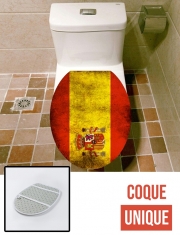Housse de toilette - Décoration abattant wc Drapeau Espagne Vintage