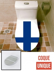 Housse de toilette - Décoration abattant wc Drapeau Finlande
