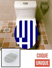 Housse de toilette - Décoration abattant wc Drapeau Grece