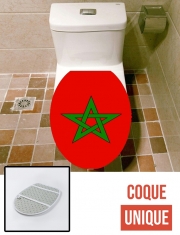 Housse de toilette - Décoration abattant wc Drapeau Maroc
