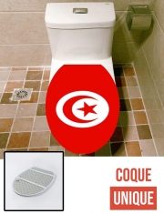 Housse de toilette - Décoration abattant wc Drapeau Tunisie
