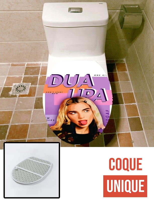 Housse de toilette - Décoration abattant wc Dua Lipa new rules