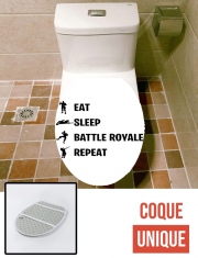Housse de toilette - Décoration abattant wc Eat Sleep Battle Royale Repeat