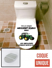 Housse de toilette - Décoration abattant wc Tous les hommes naissent egaux Les meilleurs deviennent agriculteurs