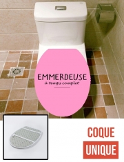 Housse de toilette - Décoration abattant wc Emmerdeuse a temps complet