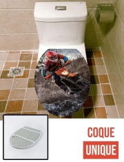 Housse de toilette - Décoration abattant wc Enduro Moto Circuit