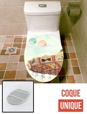 Housse de toilette - Décoration abattant wc escape manège