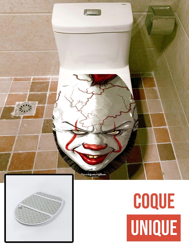 Housse de toilette - Décoration abattant wc Evil Clown 