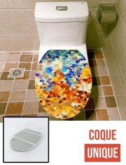 Housse de toilette - Décoration abattant wc Explosion de couleurs