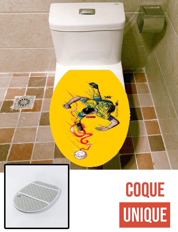 Housse de toilette - Décoration abattant wc FantaSweden Zlatan Swirl