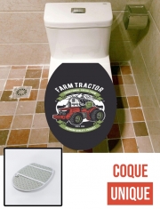 Housse de toilette - Décoration abattant wc Tracteur dans la ferme