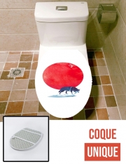 Housse de toilette - Décoration abattant wc Fear the red