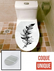 Housse de toilette - Décoration abattant wc Feather