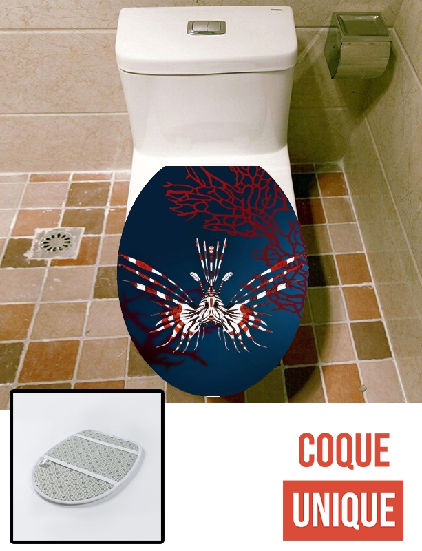 Housse de toilette - Décoration abattant wc Poisson rouge